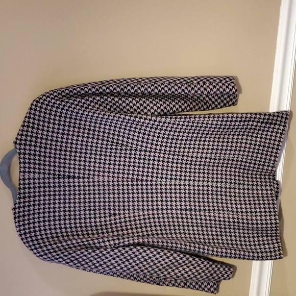 Laurel by Escada Houndstooth Wool Coat Size 44 USA 14 - Picture 2 of 9